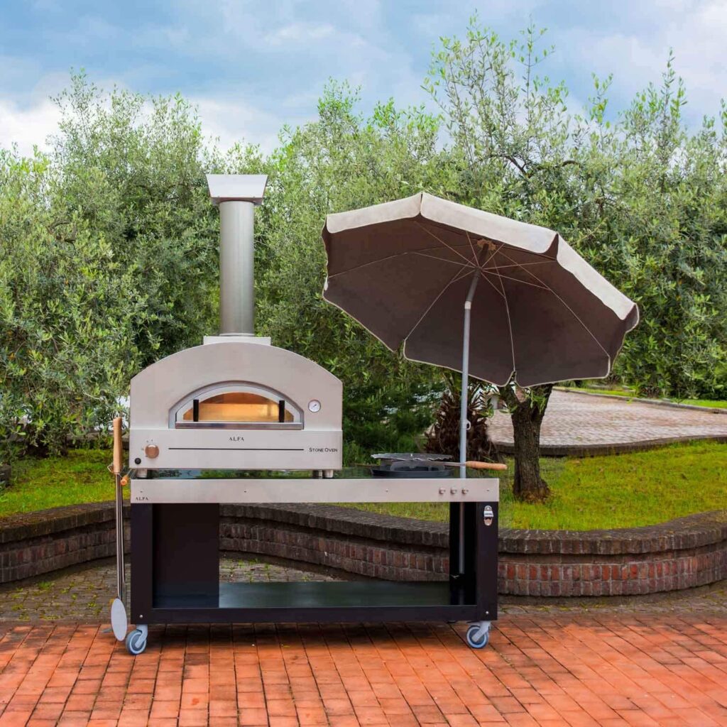 Alfa Pizzaoven Stone Oven Top Gas Koper2