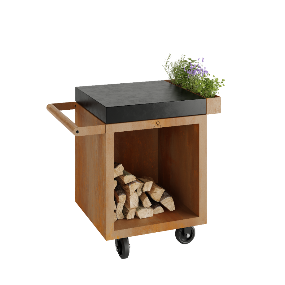 OFYR Mise en Place Table Corten 65 PRO Ceramic Dark Grey